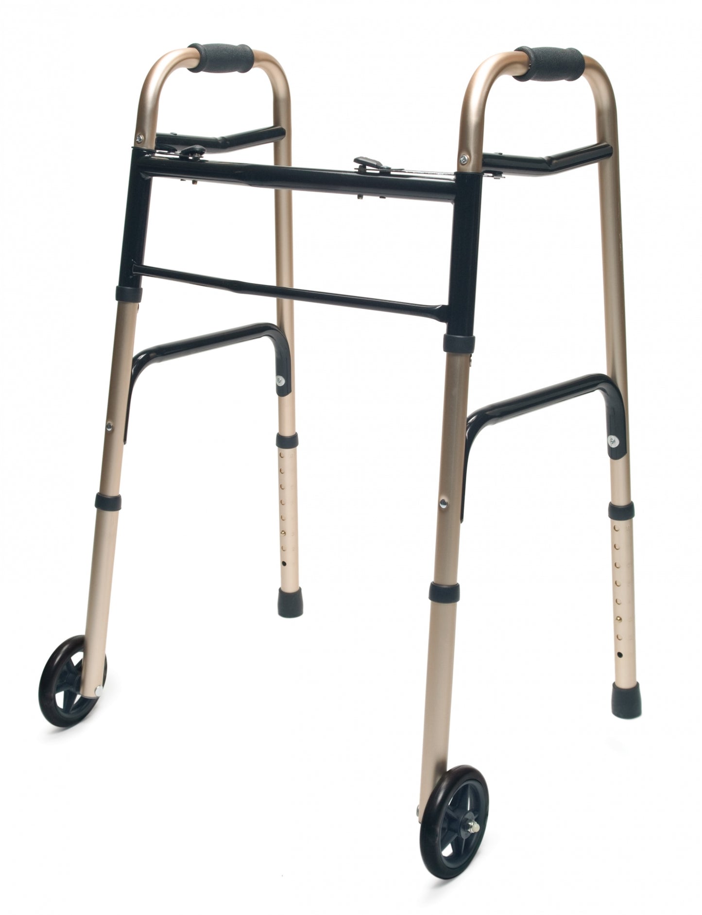 Lumex ColorSelect Adult Walker with Wheels - Gold