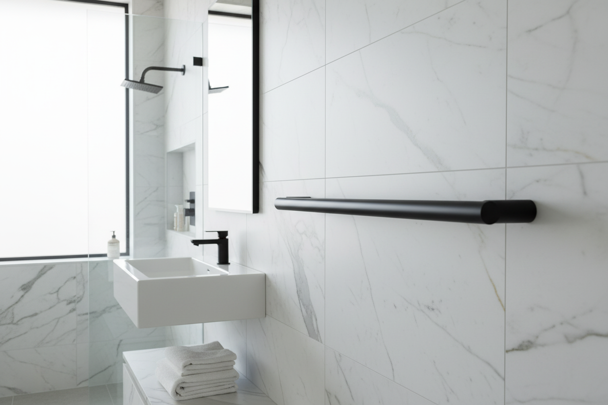 Grab Bar in Luxury Bathroom